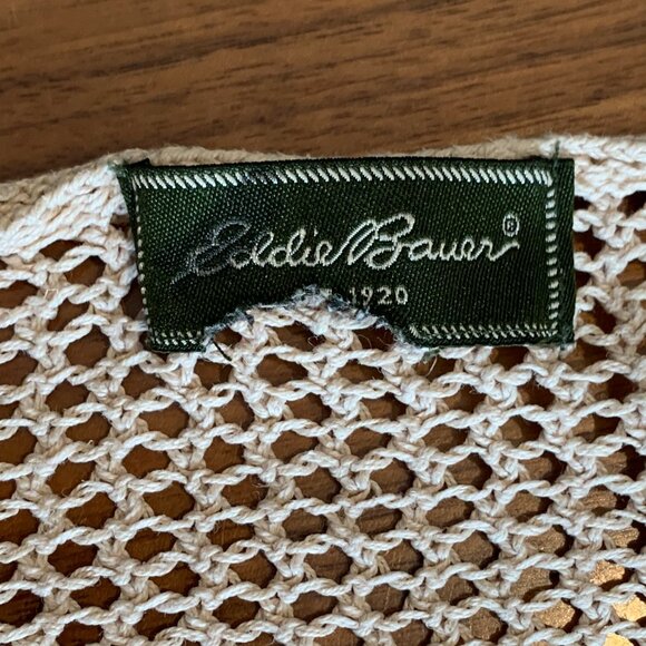Eddie Bauer knit/crocheted long sleeve top, Sz m, EUC, beach, travel, layering - Picture 2 of 15